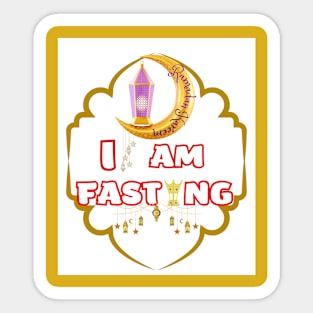 I am fasting, ramadan kareem mubarek Sticker